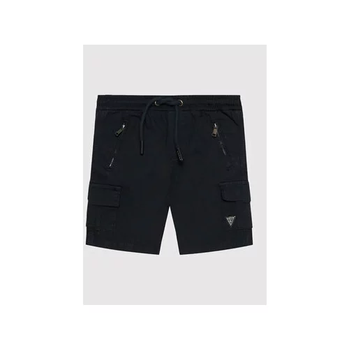 Guess Kratke hlače iz tkanine N2RD01 D3XN0 Mornarsko modra Regular Fit