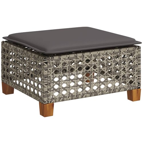  7-dijelni set vrtnih sofa sivi od poliratana Siva 55 x 55 x 36 cm Slike