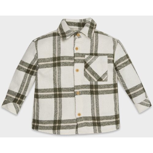 Defacto Baby Boy Shirt Collar Flannel Long Sleeve Pocket Plaid Shirt Slike