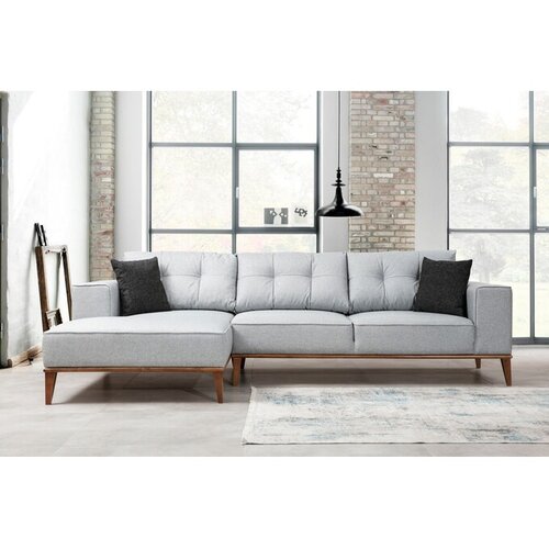 Atelier Del Sofa Svetlo modra raztegljiva kotna sedežna garnitura (levi kot) Montana – Cene