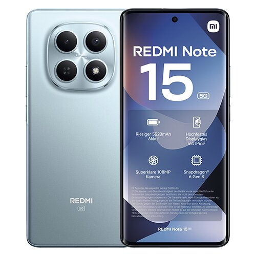 Xiaomi Redmi Note 15 5G Dual Sim 8GB RAM 256GB - plavi + Poklon Gratis Redmi Buds 6 Play bežične slu&scaron;alice Cijene