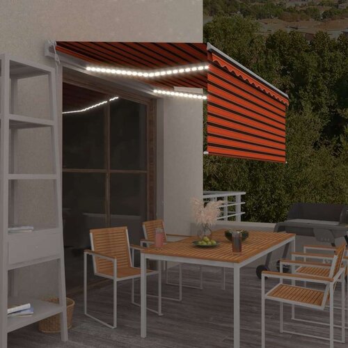  Automatska tenda roleta i senzor LED 3 5x2 5 m narančasto-smeđa   - narančasta i smeđa 3.5 x 2.5 m 1 Cijene