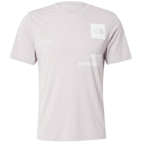 The North Face Tehnička sportska majica 'MOUNTAIN FOUNDATION COORDINATES' svijetlosiva / bijela Cene