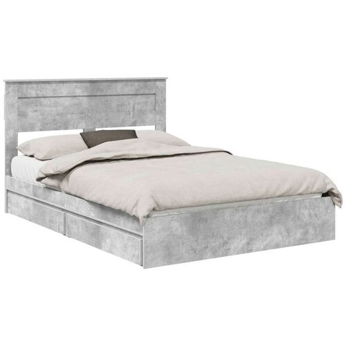  Okvir za krevet s ladicama Betonski sivi 150 x 200 cm Slike