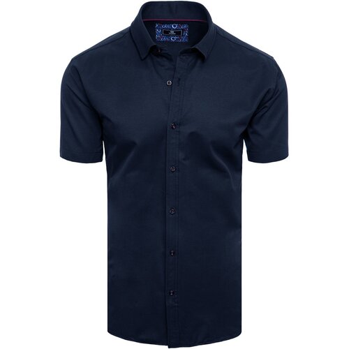 DStreet Men's Dark Blue Short Sleeve Shirt Cijene