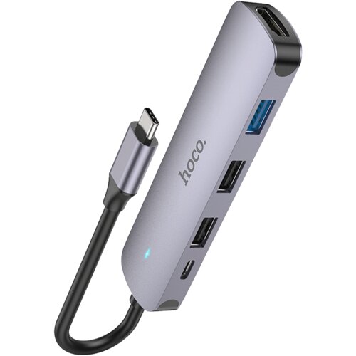 hoco. USB hub HB28, Tip C na HDTV, USB3.0/USB2.0,PD, HDMI Cijene