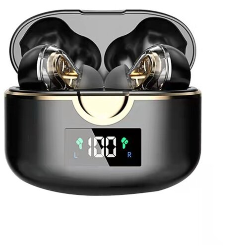 INF Brezžične slušalke Bluetooth 5.0 z dvojnimi dinamičnimi zvočniki Black, (21264935) Cene