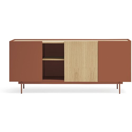 Teulat Ciglasta/u prirodnoj boji niska komoda u dekoru hrasta 180x78 cm Otto – Cene