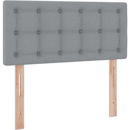  Krevet s madracem i skladi&amp;scaron;tem Svijetlo siva 90 x 200 cm - Svjetlosiva 90 x 200 cm Gumbi Slike