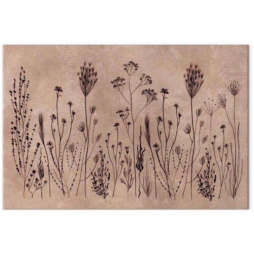  Slika - Wildflowers – black plants on lime-wash background 120x80 Cene