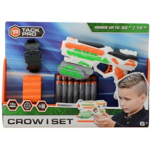 Tack Pro igračka crow i pištolj 18cm sa dodacima i 14 sundjerastih metaka 31055 Slike