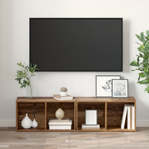 vidaXL Komplet TV omaric 2 pcs Star les 37 x 35 x 107 cm Cene
