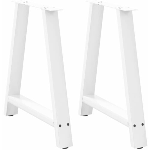 Furnova Noge kavne mize v obliki črke A 2 kosa Bela 80x(72-73) cm Jeklo, (21915734) Cene