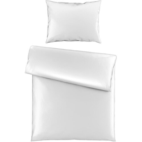 Novel posteljnina uni satin 140/200 cm saten svetlo siva Cene