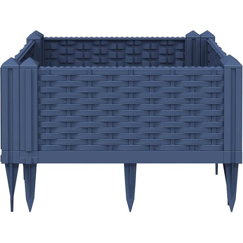  Vrtna sadilica s klinovima plava siva 42,5 x 42,5 x 28,5 cm PP Slike