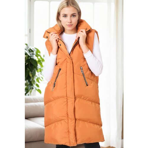 Dewberry Z6743 WOMEN'S VEST-CAMEL-1 Cene