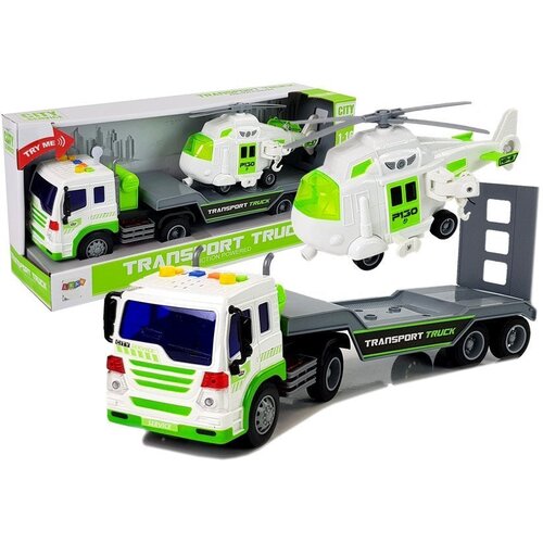  Automobil na baterije s helikopterom u mjerilu 1:16 - zeleno/bijeli Cene