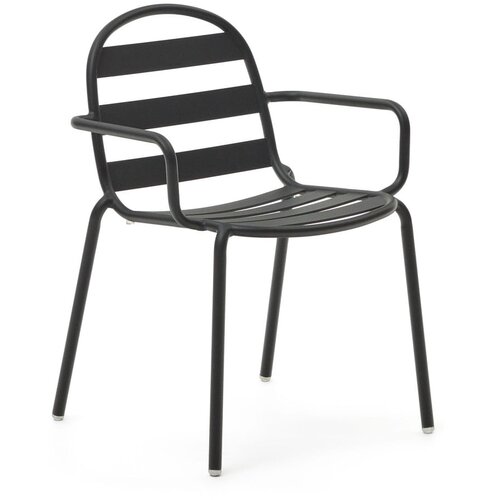 Kave Home Tamno siva metalna vrtna stolica Joncols &amp;ndash; Slike