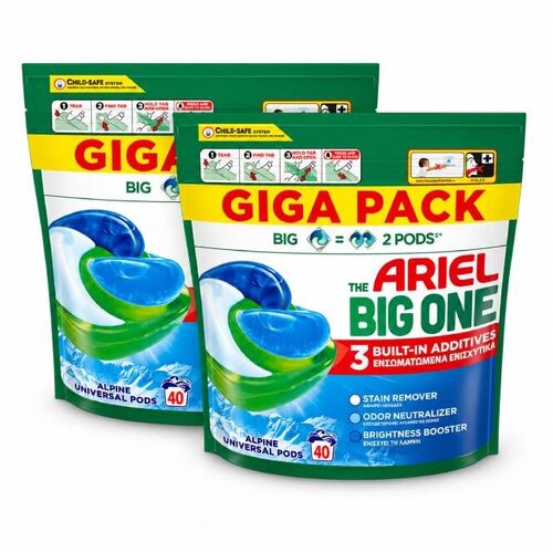 Ariel Kapsule za ma&amp;scaron;insko pranje ve&amp;scaron;a LND Mega Pods 2 x 40 kom Slike
