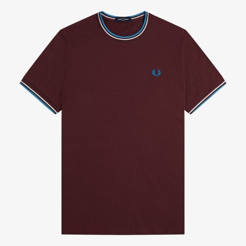 Fred Perry Majice s kratkimi rokavi TWIN TIPPED T-SHIRT Bordo Cene