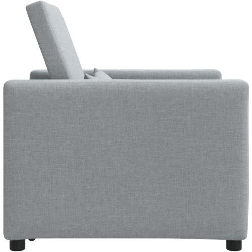 VidaXL 3-u-1 Single Sofa Bed Convertible Svjetlosiva tkanina Slike