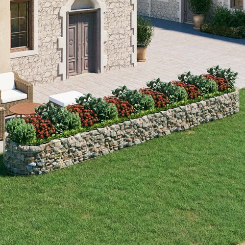 vidaXL Visoka greda gabion pocinkano železo 600x100x50 cm Cene