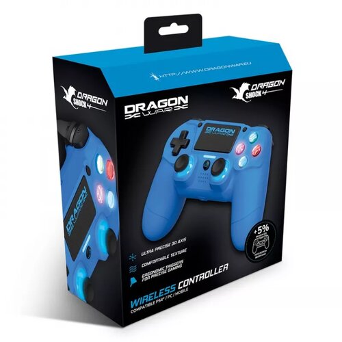 Dragonwar PS4 Dragon Shock 4 Wireless Controller Blue Slike