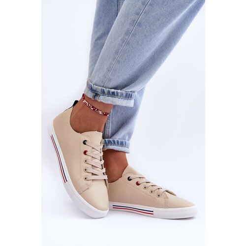 Kesi Leather Sports Shoes Women's Beige Mossaia Cijene