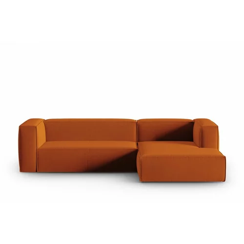 Cosmopolitan Design Oranžna žametna kotna sedežna garnitura Mackay –