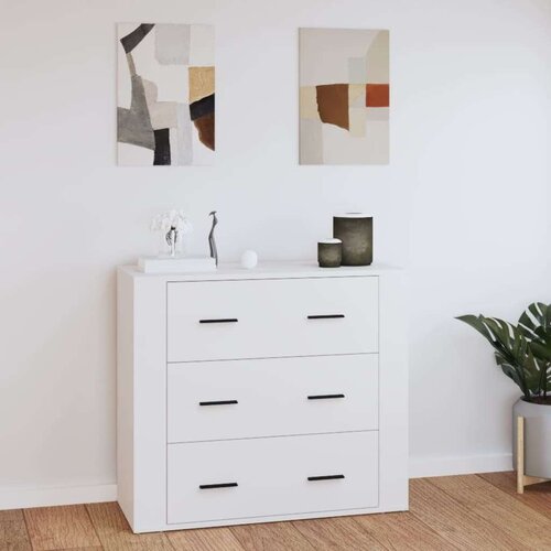  Komoda bijela 80 x 33 x 70 cm od konstruiranog drva Cijene