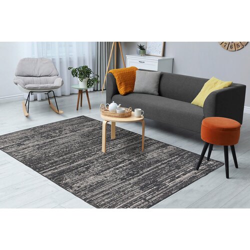 Kayoom RAVNO TKANA PREPROGA Kalea 160/230 cm tkano siva Slike