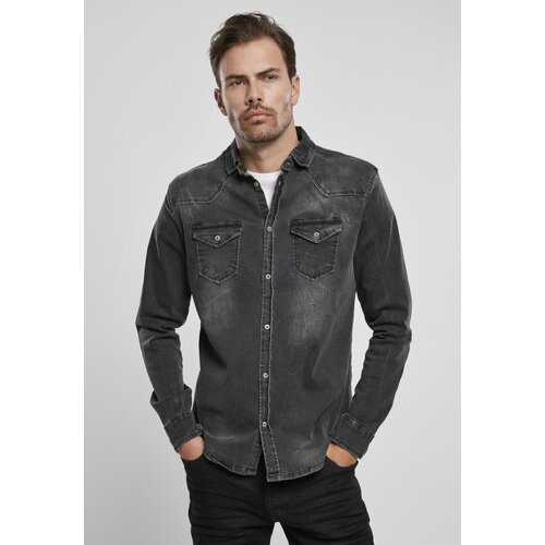 Urban Classics Riley Denimshirt Black Slike