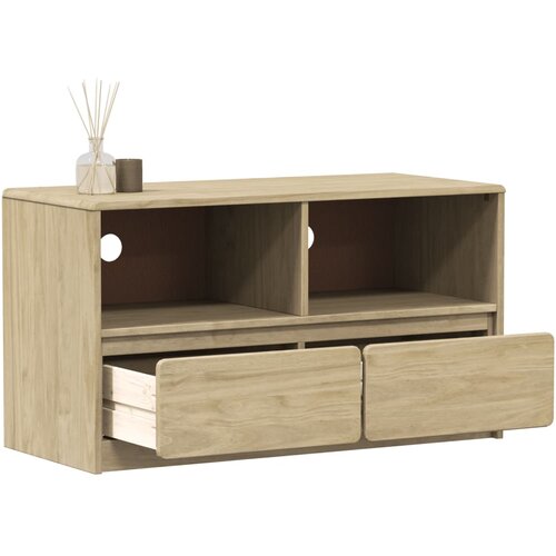  The Living Store TV omarica SAUDA hrast 99x43x55 cm trdna borovina - TV Omarica, (21555195) Cene