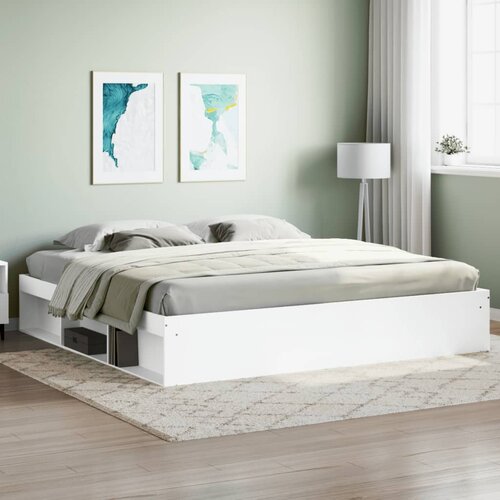 VidaXL okvir za krevet bijeli 200 x 200 cm Slike