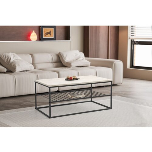 Hanah home asude - black, marble blackmarble coffee table Slike