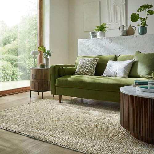 Flair Rugs Kaki zelena ročno tkana preproga iz me&amp;scaron;anice volne 120x170 cm Minerals &amp;ndash; Slike