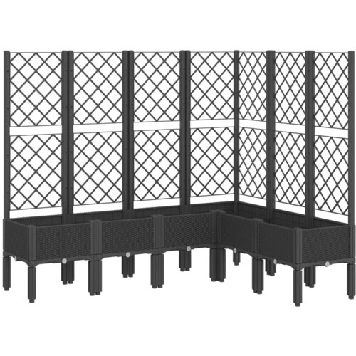 Maison Chic Cvetlično korito - Cvetlični Lonec z oporno mrežo črno 160x120x142 cm PP, (21788720) Cene