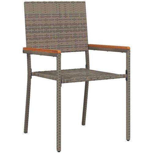  Vanjske Stolice 4 pcs Siva smeđa Slike