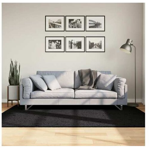 vidaXL OVIEDO kratkih vlakana crni 140 x 200 cm Cijene
