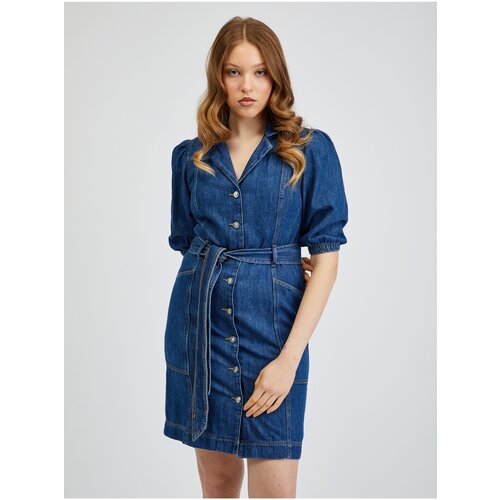 Orsay Dark blue denim dress - Women Cene
