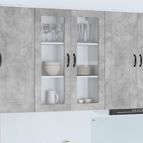 vidaXL Stenska kuhinjska omarica Betonsko siva 80 x 31 x 100 cm Cene