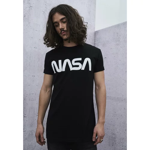 MT Men NASA Worm Black T-Shirt
