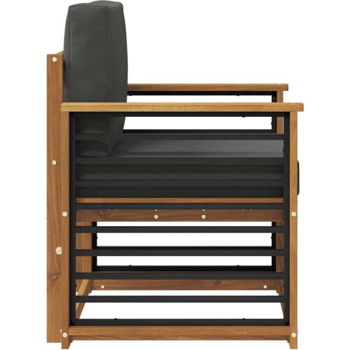  Set vanjskih sofa s jastukom Prirodna 71 x 63 x 73 cm - Prirodno i antracit prikladno za stan Slike