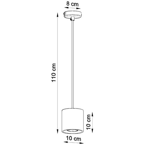  Sollux SL.0052 - Viseća lampa na sajli ORBIS 1 1xGU10/40W/230V siva Slike