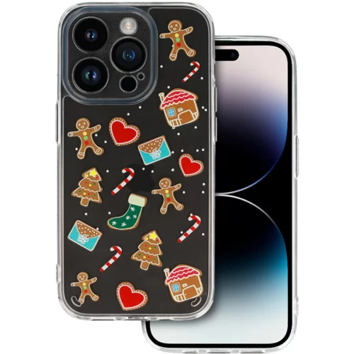 Onasi Clear Case Holiday za iPhone 15 - prozoren