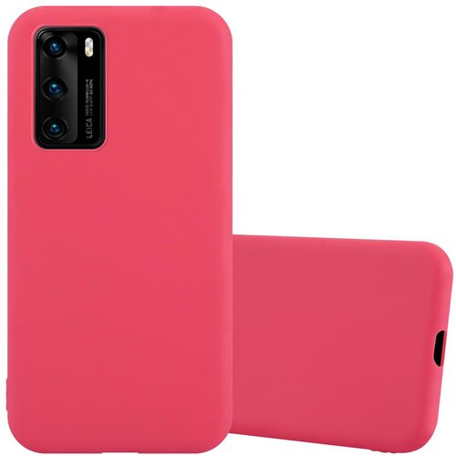 Cadorabo Case, združljiv s Huawei v Candy Red - Za&scaron;čitni pokrov, narejen iz fleksibilnega silikona TPU, (20579527) Cene