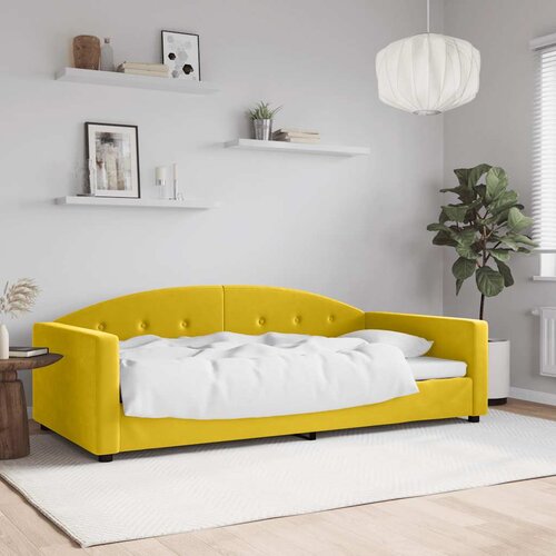  Dnevni krevet žuti 100 x 200 cm baršunasti Cene