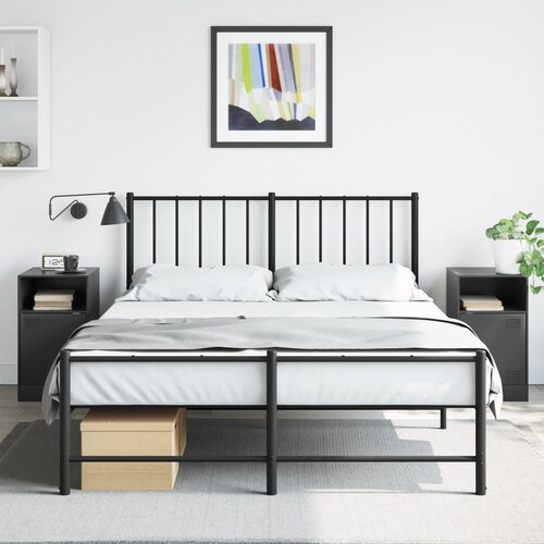vidaXL Noćni ormarići 2 kom crni 34 5 x 39 x 62 cm čelični Cijene