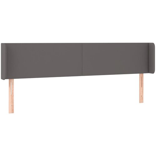 Maison Chic Vzglavna omarica - Nočna omarica - Posteljna omarica z ušesi sivo 203x16x78/88 cm umetno usnje, (21712613) Cene