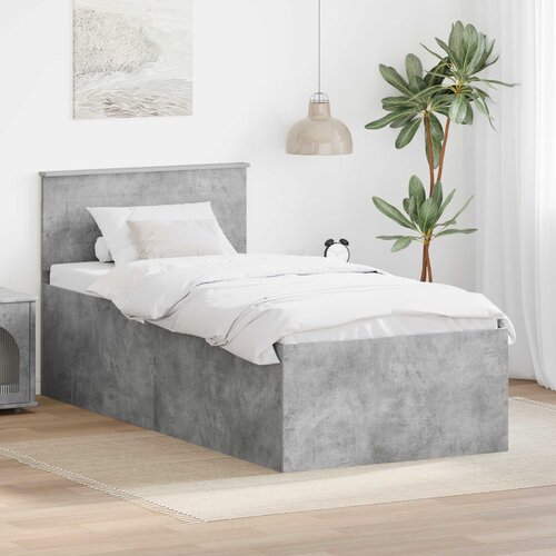  Krevetna konstrukcija s uzglavljem Betonski sivi 75 x 190 cm Cene